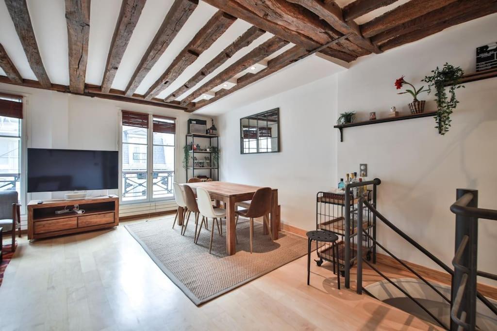 Typical Parisian Duplex#4Pers#Le Marais Apartment ภายนอก รูปภาพ