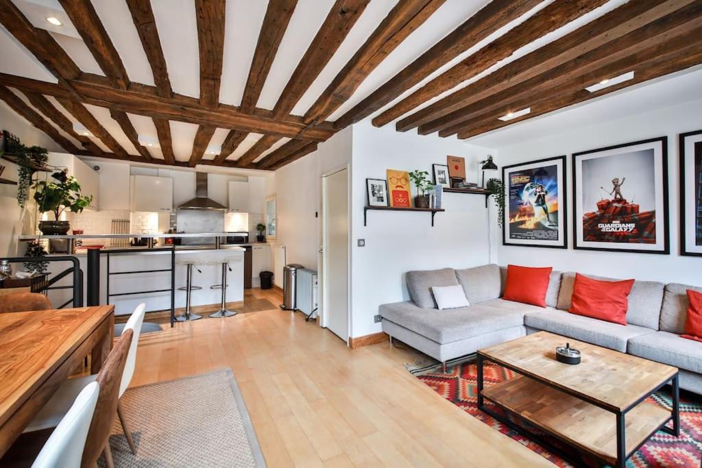 Typical Parisian Duplex#4Pers#Le Marais Apartment ภายนอก รูปภาพ